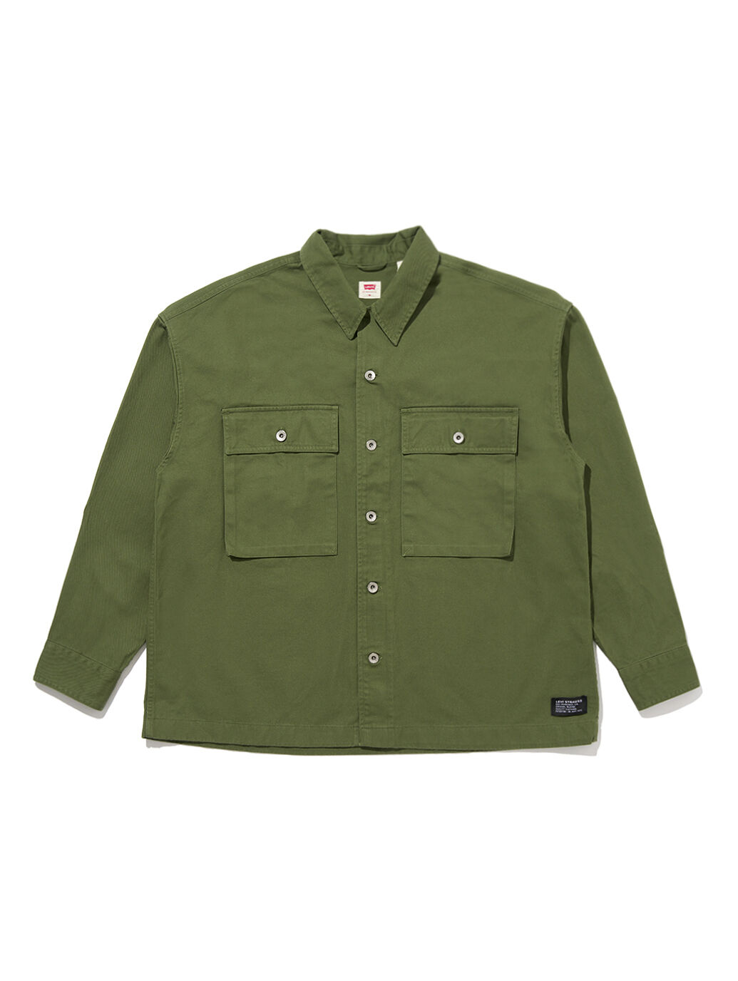 パッチポケット オーバーシャツ グリーン BLUISH OLIVE｜リーバイス